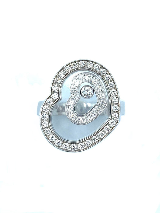 Bague CHOPARD - Bague Happy Spirit or blanc, diamants 58 Facettes