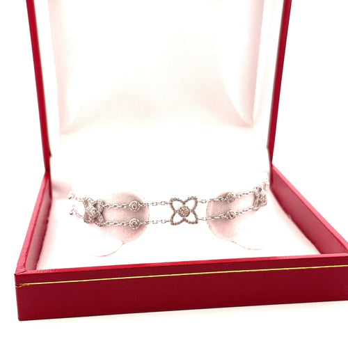 Bracelet Bracelet or blanc diamants 58 Facettes