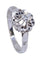 Bague 55 Solitaire Or blanc Diamant 58 Facettes 082401