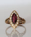 Ring 50.5 Marquise Napoleon III Ring Yellow Gold, Pearls And Garnet 58 Facettes 496