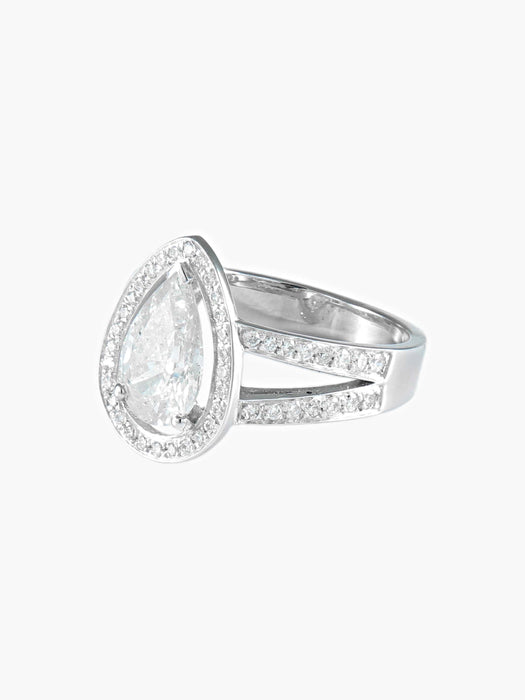 Bague 52 Bague Diamant taille Poire 58 Facettes