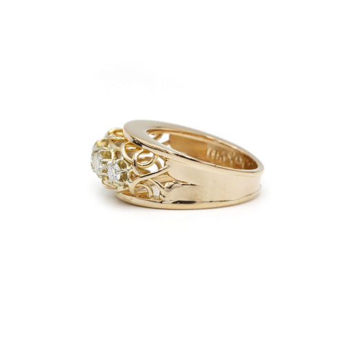 Bague 52 Bague en Or jaune, Platine & diamants 58 Facettes 230147R