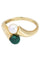 Bague 49 BAGUE TOI ET MOI PERLE ET MALACHITE 58 Facettes 060971