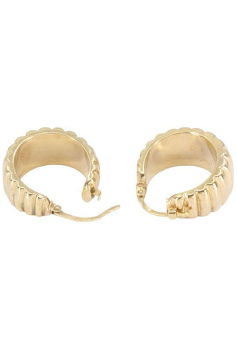 Boucles d'oreilles BOUCLES D'OREILLES CRÉOLES GODRONS OR 58 Facettes 076451