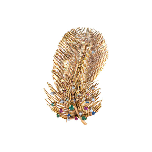Broche Broche Plume 58 Facettes