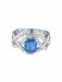 Ring 54 WHITE GOLD SAPPHIRE AND DIAMOND RING 58 Facettes 418 50066