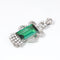 Pendentif Grand Pendentif Tourmaline & Diamants Platine, Vers 1920 58 Facettes