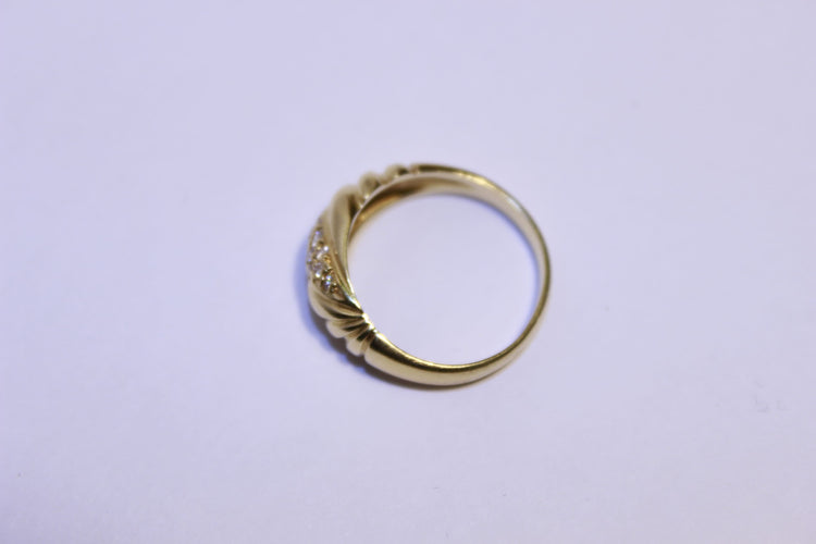 Bague 53 Bague Or 18 Diamants 58 Facettes