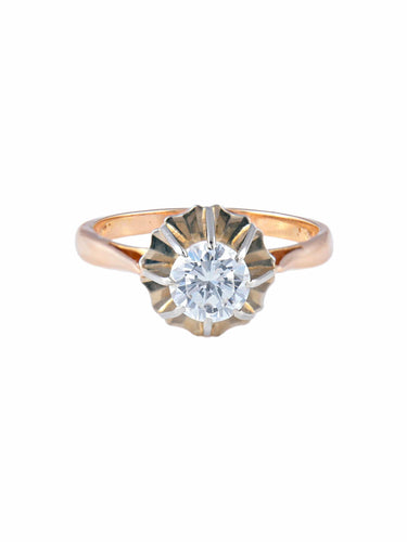 Bague 53 Bague solitaire vintage diamant 58 Facettes
