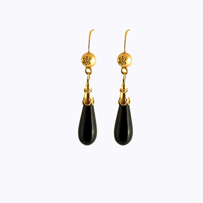 Boucles d'oreilles Boucles d'oreilles Onyx Or 58 Facettes