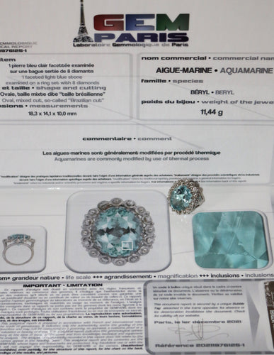 Bague Bague COCKTAIL aigue-marine 58 Facettes 423