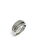 Bague Bague or blanc 2 lignes de diamants 58 Facettes