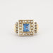 Ring 49 Art Deco Sapphire Diamond Ring 58 Facettes