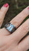 Ring 53.5 Aquamarine and black diamond cocktail ring 58 Facettes 1014