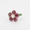 Bague 55 Bague Fleur Rubis Diamants Tsavorites 58 Facettes 325R158