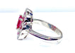 Ring 51 Daisy ring White gold Ruby and Diamonds 58 Facettes AB218