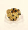 Bague 56 Bague massive or jaune et saphirs 58 Facettes