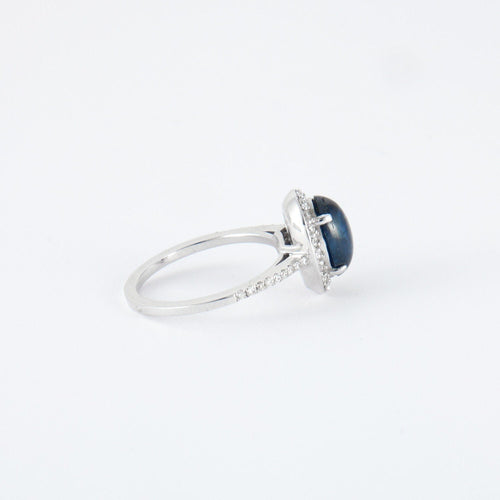 Bague Bague Saphir cabochon Diamants 58 Facettes