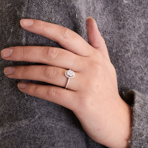 Bague 55 Bague Diamant Garden Ovale 58 Facettes 002.926