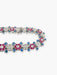 Diamond Flower Bracelet, Sapphires and Rubies 58 Facettes