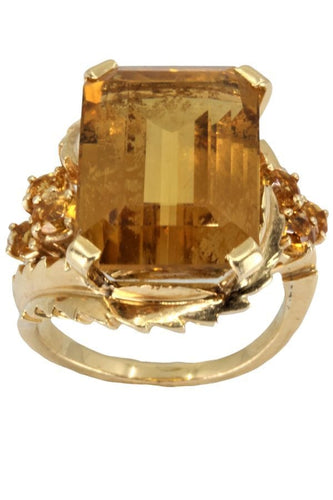 Bague BAGUE ANCIENNE CITRINES 58 Facettes 047841