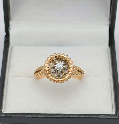 Bague 52 Bague vintage or 2 tons Diamant 58 Facettes
