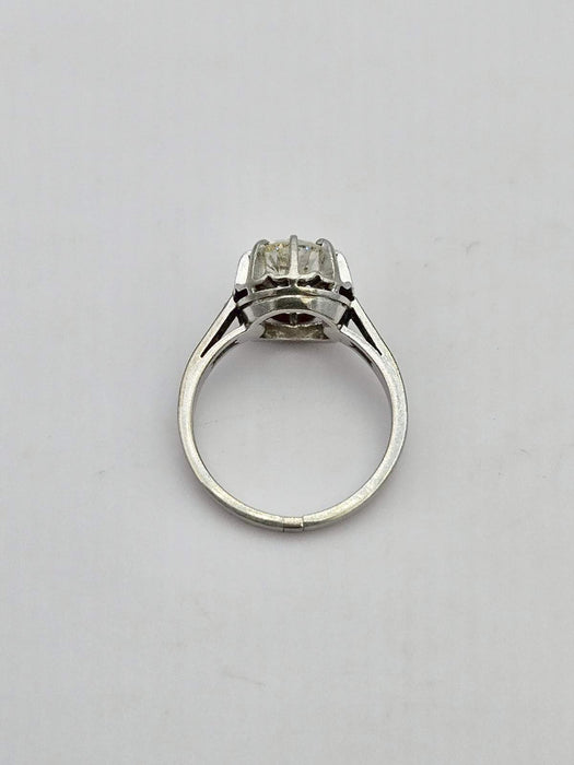 Bague 51 Bague solitaire vintage avec diamant 1.3 ct 58 Facettes