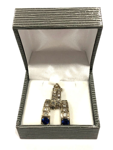 Pendentif Pendentif en or blanc, diamants et spinelles 58 Facettes