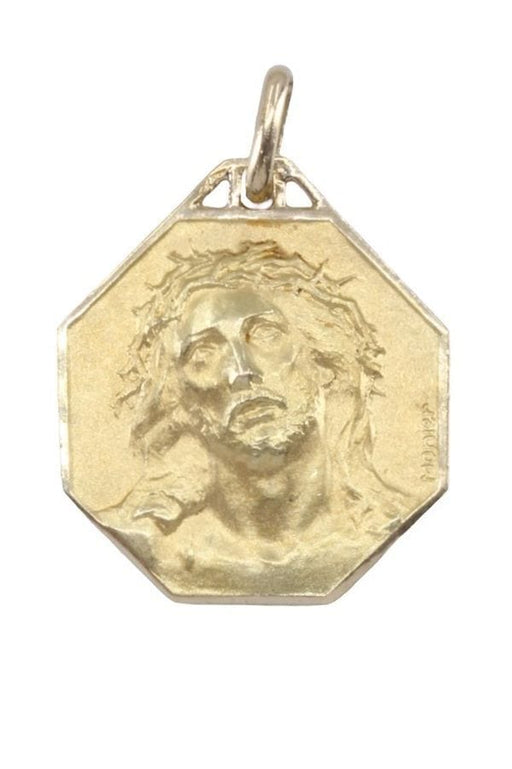 Christ Medal pendant yellow gold Emile Monier 58 Facettes 082491