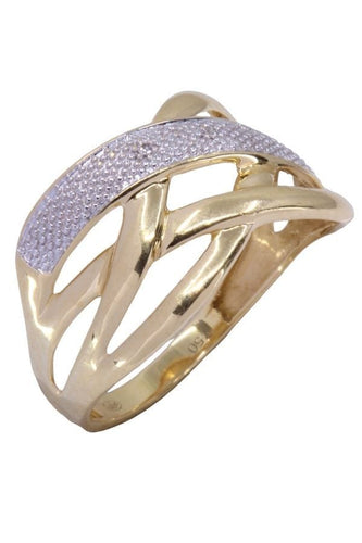 Bague BAGUE ENTRELACÉE DIAMANTS 58 Facettes 072081