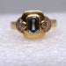 Ring 55 Yellow gold, aquamarine and diamond ring 58 Facettes 11680