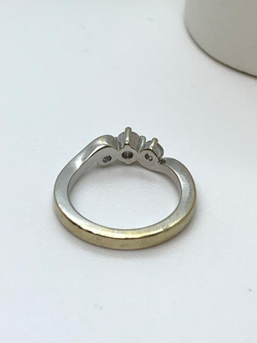 Bague Bague trilogie Or Gris Diamants 58 Facettes 20400000349