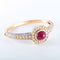 Bracelet OJ PERRIN - Bracelet or jaune diamants rubis cabochon 58 Facettes 2846