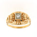Tank ring in yellow gold, diamond 58 Facettes 6359o