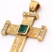 Pendant Cross pendant in 18k gold with emerald and diamonds 58 Facettes E360506