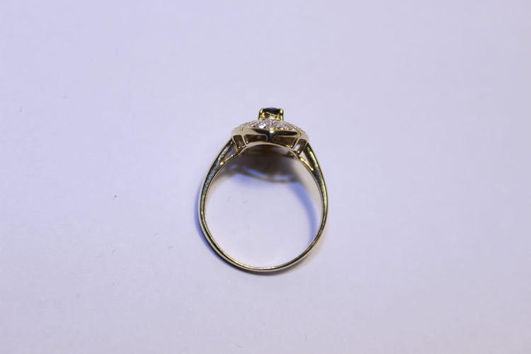 Bague 48 Bague Diamants et Saphir 58 Facettes