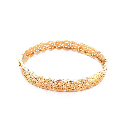 Bracelet Yellow gold lace bangle bracelet 58 Facettes