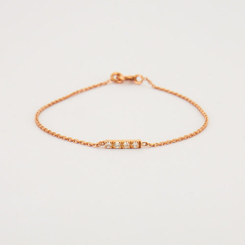 Bracelet Bracelet or rose diamants 58 Facettes