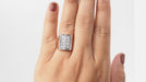 Ring 55 Signet ring in white gold and diamonds 58 Facettes 32492