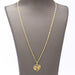 Singapore Chain Necklace with 18k Gold Pendant with Love Pendant 58 Facettes E360021B