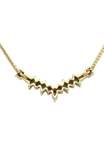 Collier COLLIER MODERNE ÉMERAUDES ET DIAMANTS 58 Facettes 042751