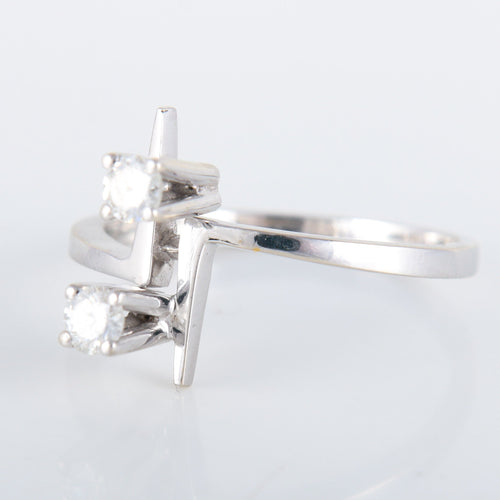 Bague 56 Bague Toi & Moi Art Déco Diamants 58 Facettes 8392