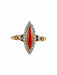 Ring 60 Carnelian and Diamond Marquise Ring 58 Facettes