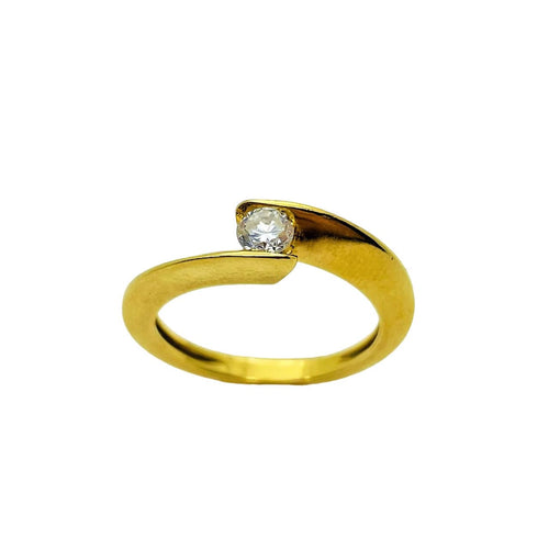 Bague 54 Bague Solitaire Diamant 0.23cts Or jaune 58 Facettes 20400000605