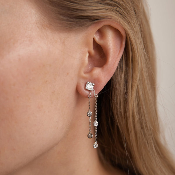 Boucles d'oreilles Boucles d'oreilles Chaînette Diamants 58 Facettes