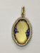 Baptism medal pendant in gold enamel and pearls 58 Facettes 4