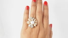 Bague 54 Bague Fleur diamants & perle de culture 58 Facettes 32274