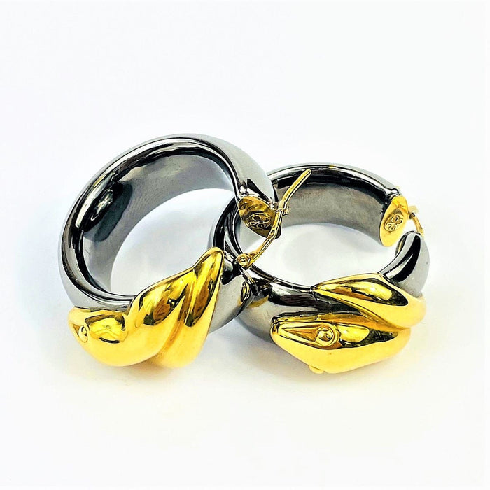 Boucles d'oreilles Créoles Serpent Or jaune 58 Facettes 20400000655