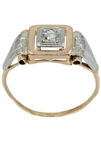 Bague 58 BAGUE DIAMANT ANNÉES 30 58 Facettes 054531