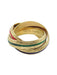 Ring Hermès ring 3 rings, yellow gold & enamel 58 Facettes
